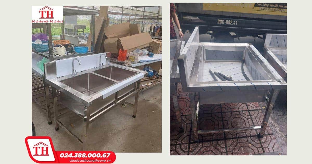 chậu rửa công nghiệp thanh lý