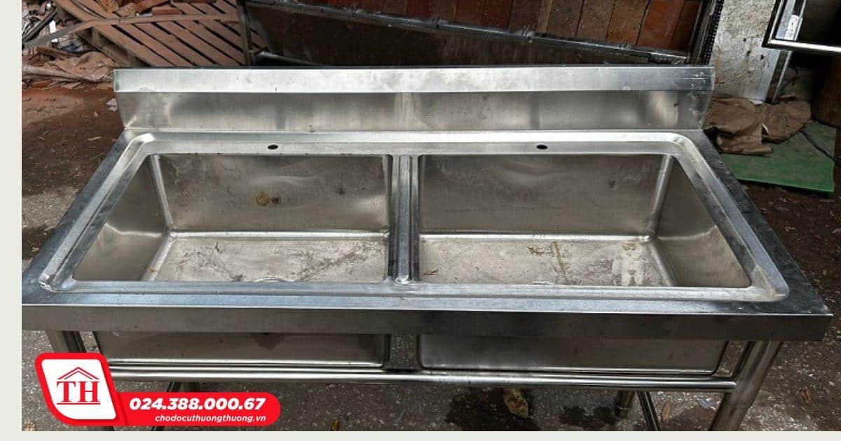 thanh lý chậu rửa bát inox có chân hà nội