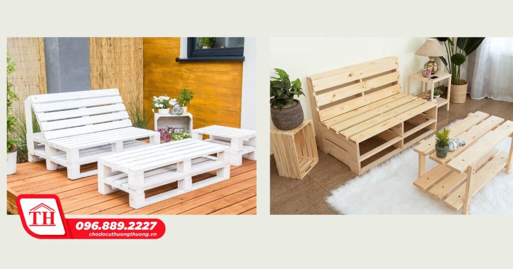 bàn ghế gỗ pallet thanh lý