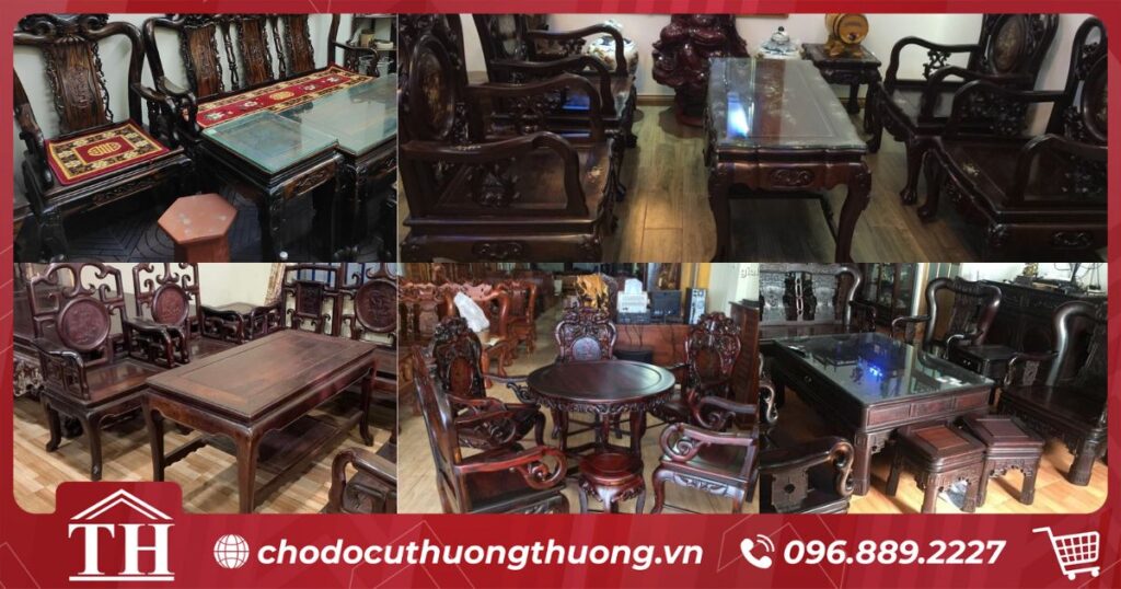 bàn ghế gỗ trắc đồng kỵ