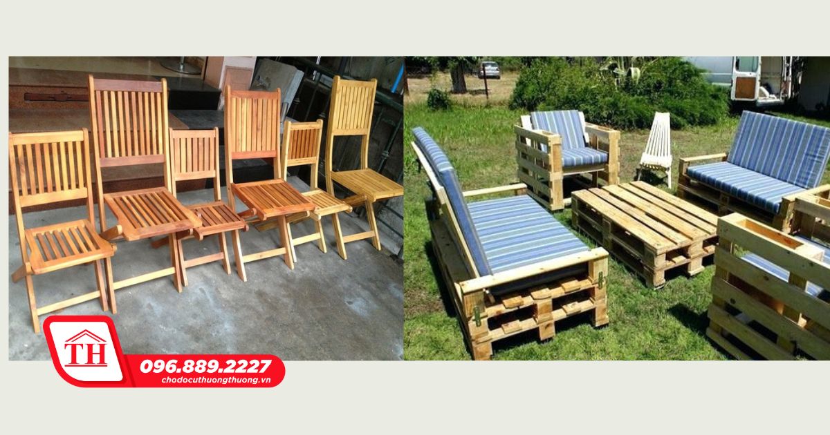 bàn ghế gỗ pallet