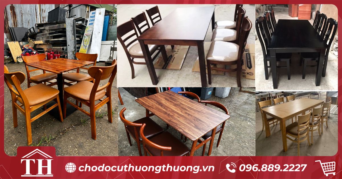 Bàn ghế gỗ cũ