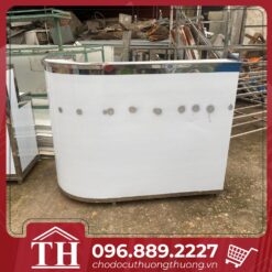 Quầy lễ tân inox thanh lý - mới 95%