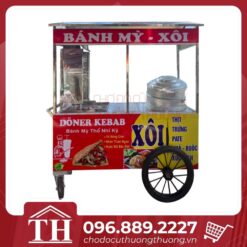 Xe bán xôi inox di động