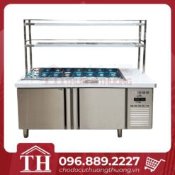 Tủ bàn salad 16 khay 1.8M trên có giá 2 tầng THFansipan