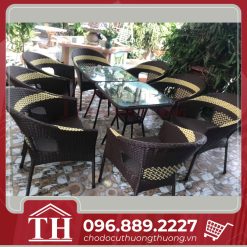 Bộ bàn ghế mây nhựa, bàn ghế sân vườn