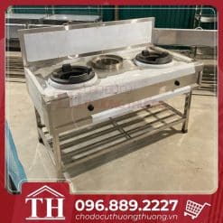 Bếp công nghiệp 7 kim phun 2 họng 1 hố