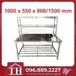 Bàn chặt Inox có giá 2 tầng THBC-G10055