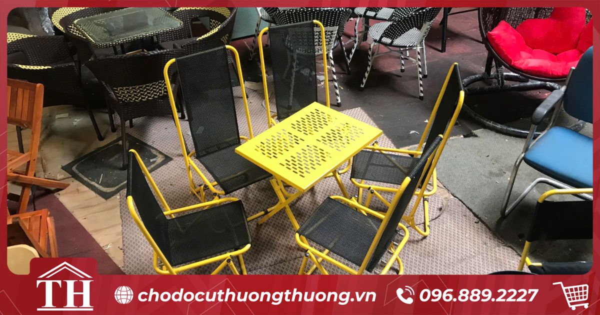 Bàn ghế cafe thanh lý - bàn ghế cafe ngoài trời