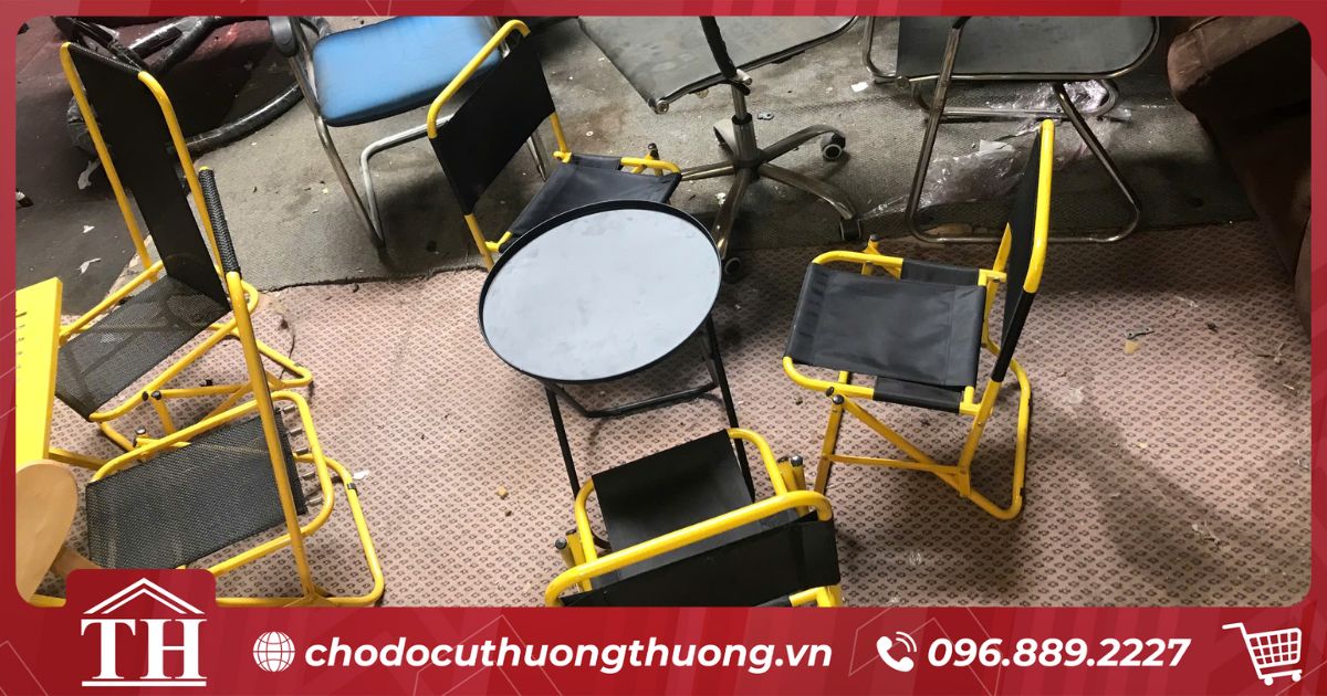 Bàn ghế cafe thanh lý- Bàn ghế sắt