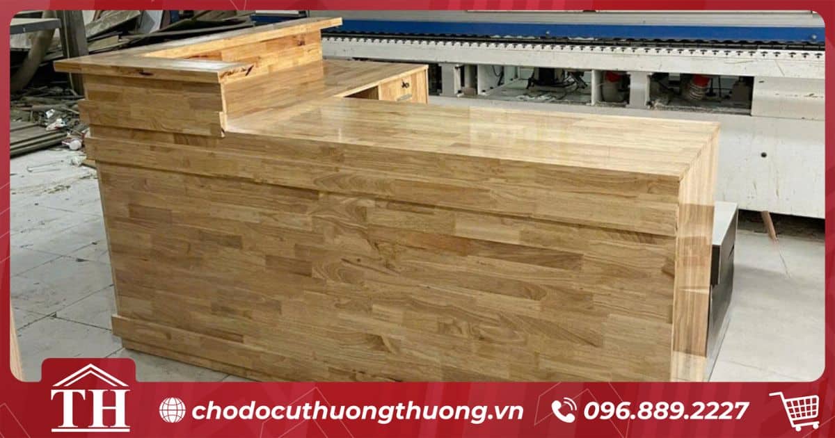 bàn chặt inox thanh lý - Bàn gỗ