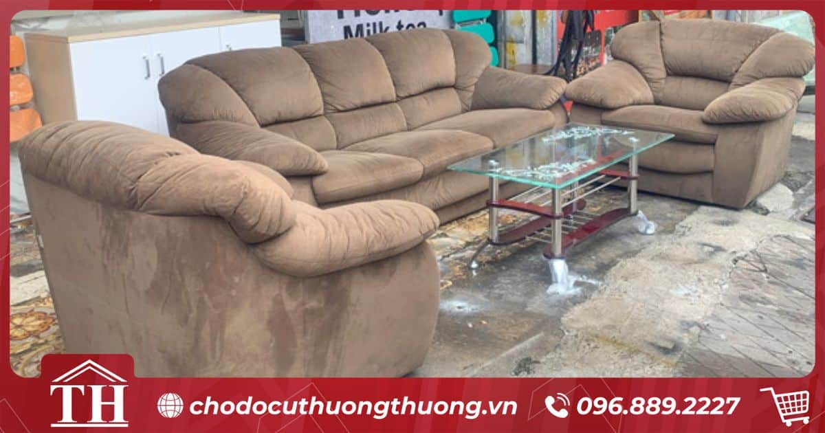 Bộ sofa cũ nhung