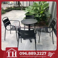 bàn ghế sắt cafe ngoài trời thanh lý