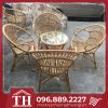 bàn ghế mây thanh lý có tựa lưng