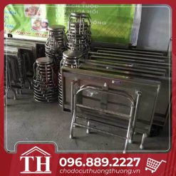 bàn inox xếp thanh lý giá rẻ