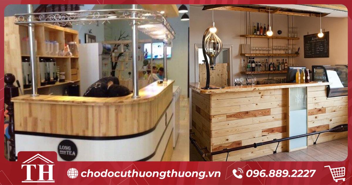 Quầy pha chế thanh lý tphcm gỗ 